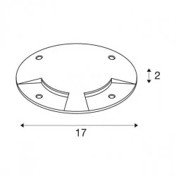 SLV BIG PLOT 1001254 cover stainless steel 2 directional lights