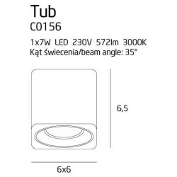 Maxlight TUB C0155, C0156 Plafon