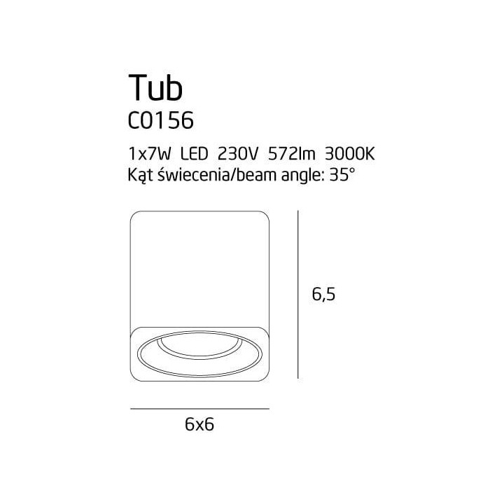 Maxlight TUB C0155, C0156 Plafon