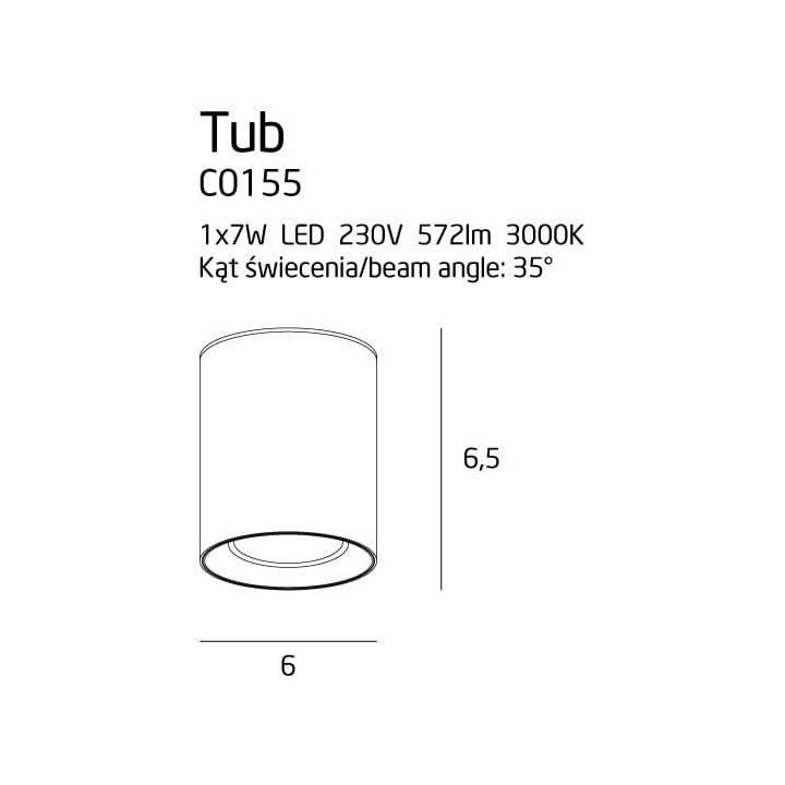 Maxlight TUB C0155, C0156 Plafon