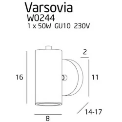 MAXlight VARSOVIA W0244 Kinkiet krótki