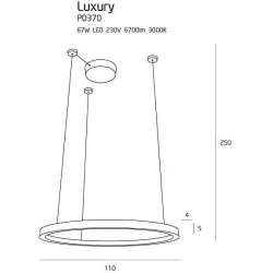 MAXlight LUXURY P0369, P0370 Lampa wisząca LED