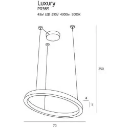 MAXlight LUXURY P0369, P0370 LED hanging lamp