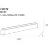 MAXlight LINEAR C0125, C0175 Lampa sufitowa 36W LED