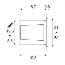 SPOTLINE 233650 Brick stal nierdzewna 3000K symetryczna
