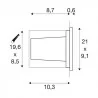 SPOTLINE 233650 Brick stal nierdzewna 3000K symetryczna