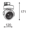 CLEONI Zeta T024A1Th Track headlight