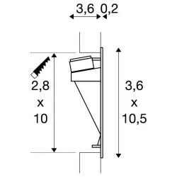 SLV NOTAPO I 1002979 Indoor recessed wall light