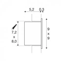 SLV Frame Curve 2700K LED biała, szara