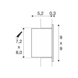 SLV Frame Basic LED biała, szara 230V