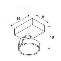 SLV KALU 1 QPAR 230V 147306, 147301 alu, biały