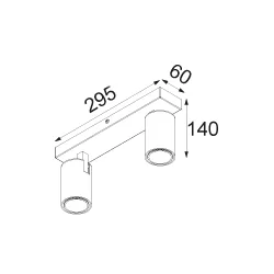 CLEONI GABI T085K2Sh 2xGU10 ceiling spotlight