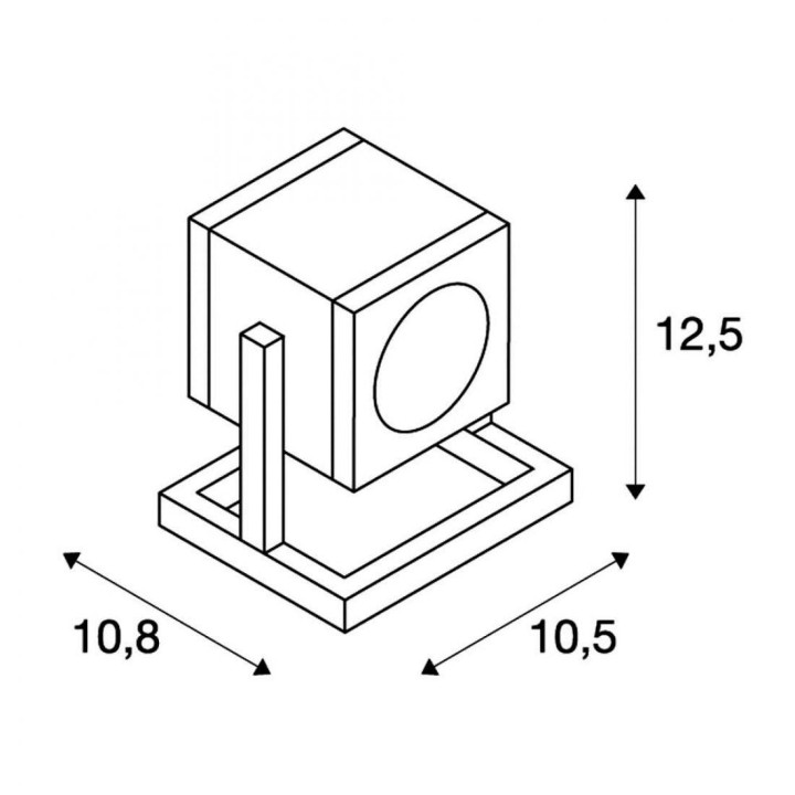 SLV CUBIX 132835 reflektor zewnętrzny IP44 antracyt GU10