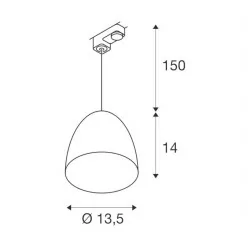 SLV PARA CONE 14 153140, 153141 track lamp