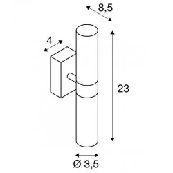 SLV MIBO UP/DOWN 151282 kinkiet IP44 chrom