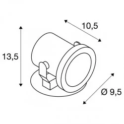 SLV Nautilus 10 SPOT IP55 229741 stal