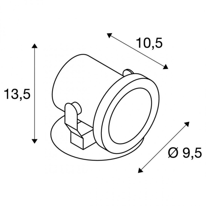 SLV Nautilus 10 SPOT IP55 229741 stal