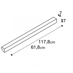 SLV L-LINE LED 60cm, 90cm wall light IP44