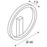 SLV ONE 40/60 DALI lampa ścienna LED biała, czarna