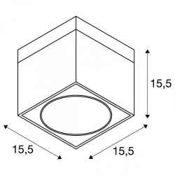 SLV KARDAMOD SURFACE square ES111 230V single