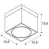 SLV KARDAMOD SURFACE square ES111 230V single