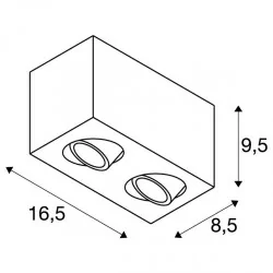 SLV TRILEDO double square QPAR51 230V