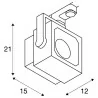 SLV EURO CUBE LED 28,5W 3F biała, czarna 3000K, 4000K