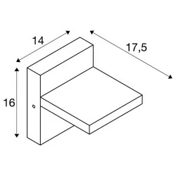 SLV ABRIDOR 1002989 wall light IP55 anthracite