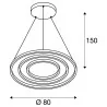 SLV ONE TRIPLE Dali 1002913, 1002914 wisząca LED biała, czarna