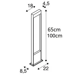 SLV FLATT POLE 65, 100 anthracite, brown 100295