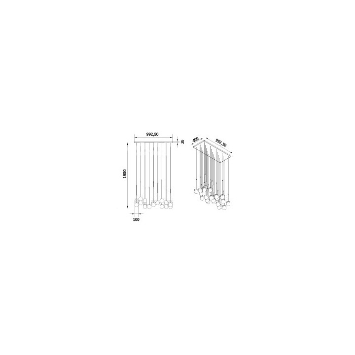 CLEONI COTTON Panel DM101/Z/ET Lampa wisząca