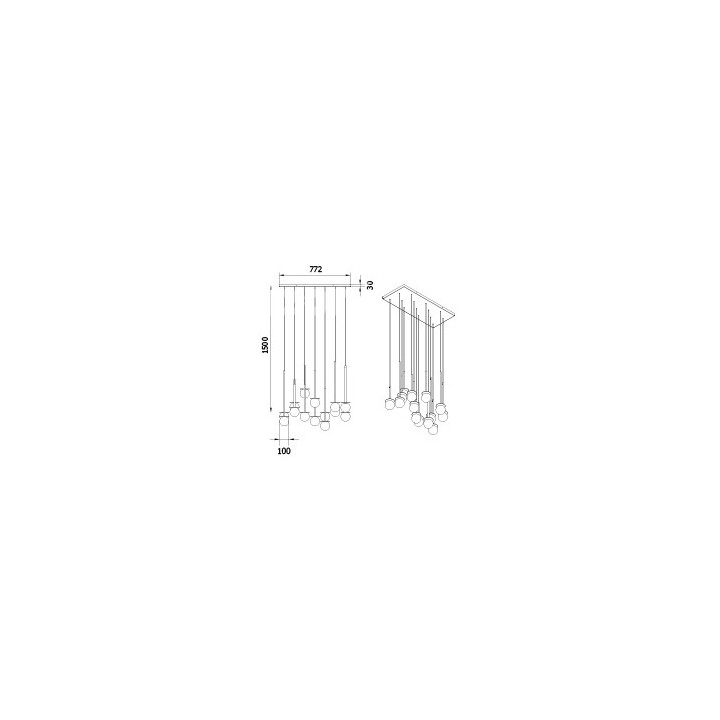 CLEONI COTTON DM101/Z/HF2 Lampa wisząca 14xG9