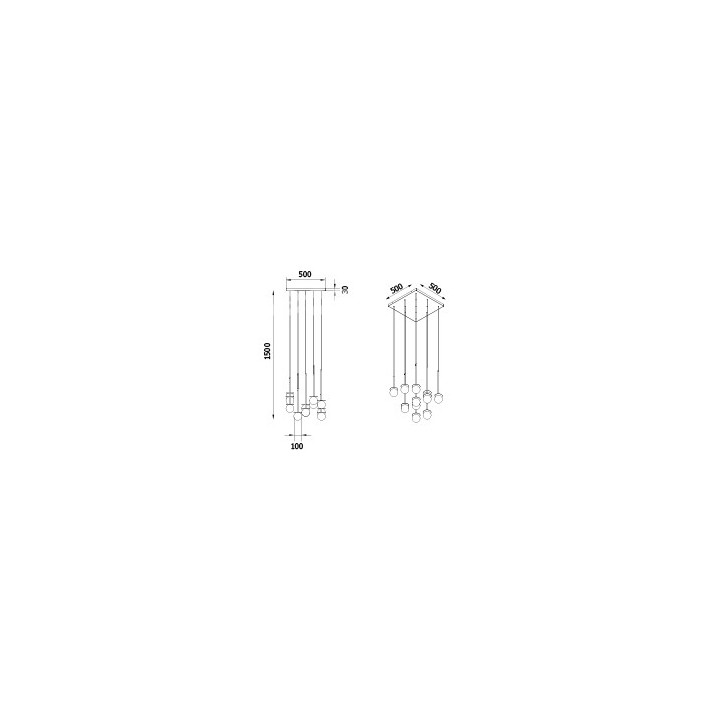 CLEONI COTTON DM101/Z/HF3 Lampa wisząca 13xG9