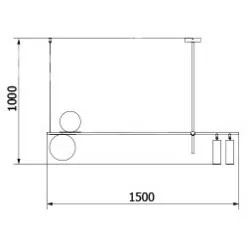 CLEONI DUO Lampa wisząca LED + 2xG9