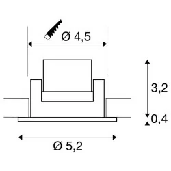 SLV NEW TRIA 45 oprawa LED IP44 alu, biała, czarna