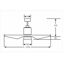 Ceiling fan TAU II white, natural iron LED 18W