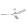 Ceiling fan TAU II white, natural iron LED 18W