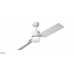Ceiling fan TAU II white, natural iron LED 18W