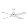 Ceiling fan TAU II white, natural iron LED 18W