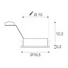 SLV NEW TRIA 150 ES111 round white, black