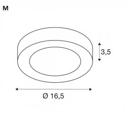 SLV SENSER 10W, 14W round, dimmable