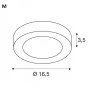 SLV SENSER 10W, 14W round, dimmable