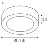 SLV SENSER 10W, 14W round, dimmable