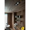 SPOTLINE New Tria 2 x ES111 prostokątna alu, biała, czarna