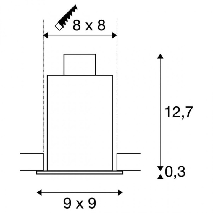 SLV KADUX 115510 single QPAR 51 biała, czarna 230V