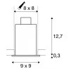 SLV KADUX 11551 single QPAR 51 alu, white, black 230V