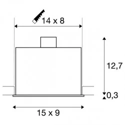 SLV KADUX 11552 double QPAR 51 alu, white, black 230V