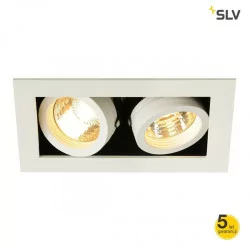 SLV KADUX 11552 double QPAR 51 alu, white, black 230V