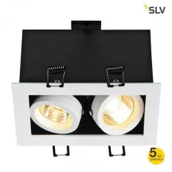 SLV KADUX 11552 double QPAR 51 alu, white, black 230V