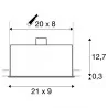 SLV KADUX 11553 triple QPAR 51 biała, czarna, alu 230V